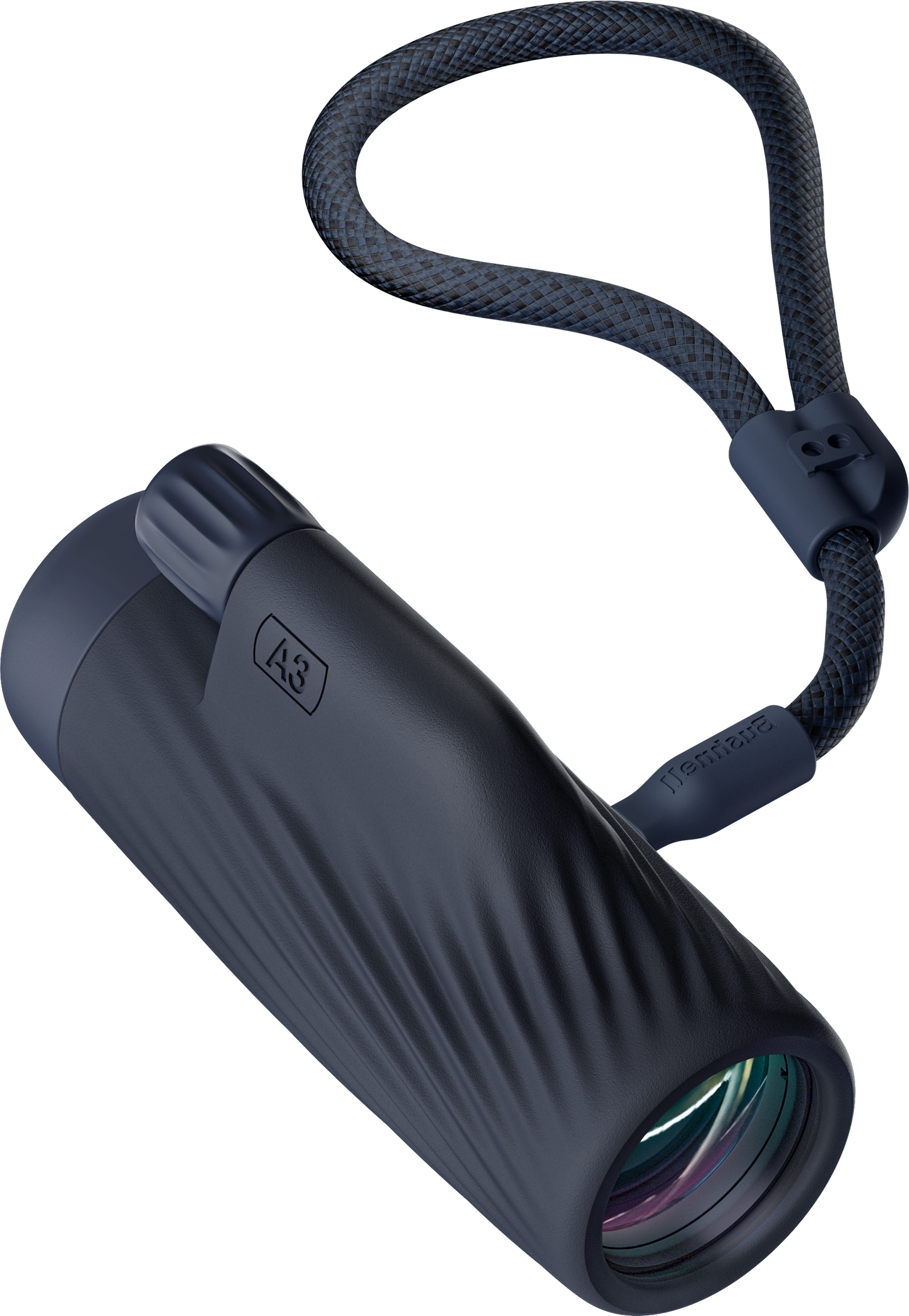 Bushnell A3 monocular in Sky Captain Blue color on a transparent background.