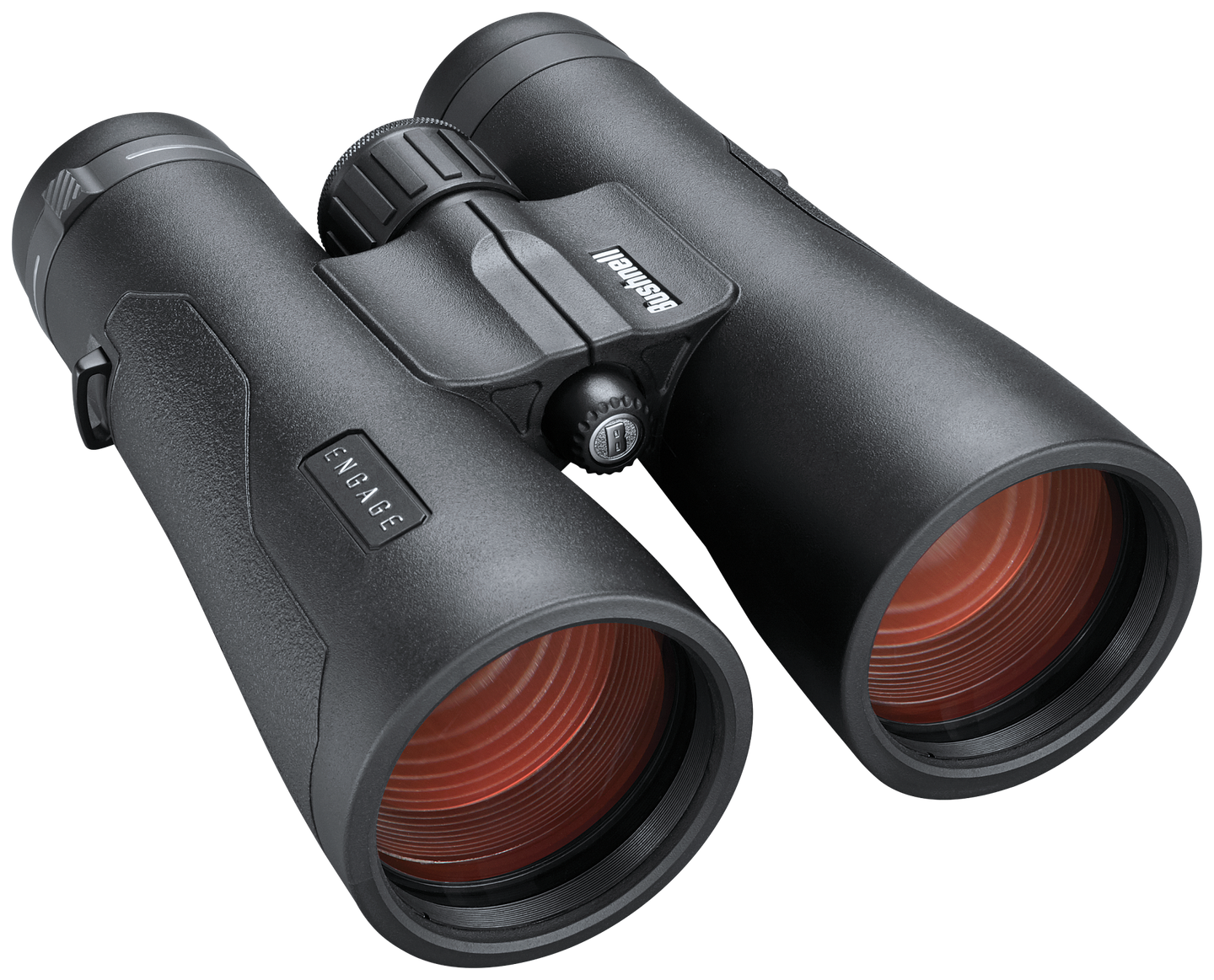 Bushnell Engage black binoculars on a transparent background