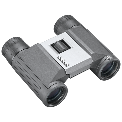 Front right view of Bushnell Powerview 2 roof prism binoculars set on a transparent background 