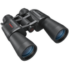 Front right view of Essentials black binoculars with a Tasco logo in red on a transparent background