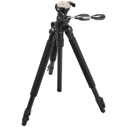 Front, shortest view of Bushnell Titanium Tripod on a transparent background