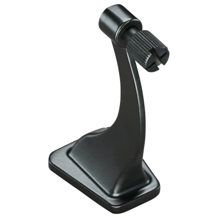 Front view of black Bushnell Tripod Adapter on a transparent background